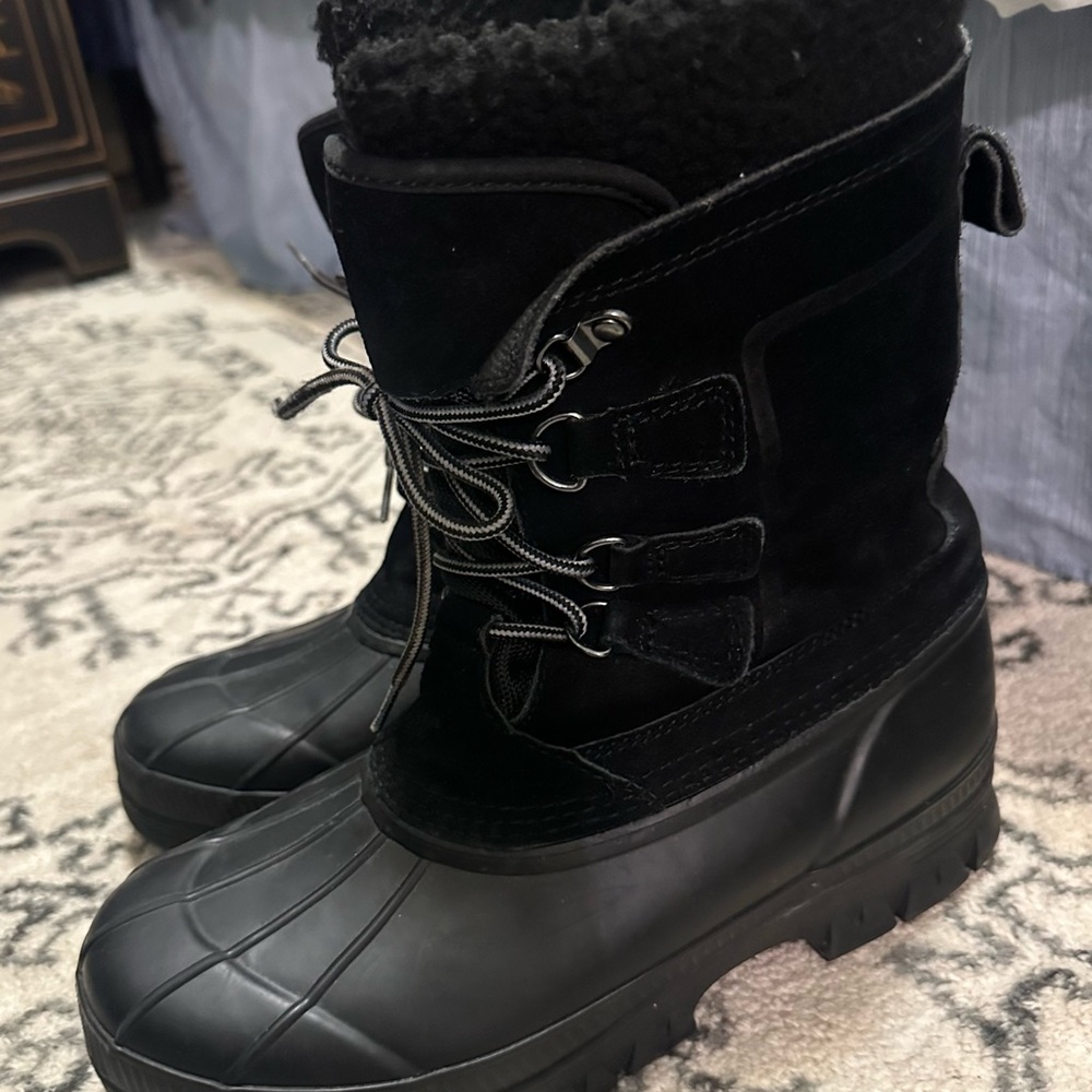 Lands End Men's Black Winter Boots